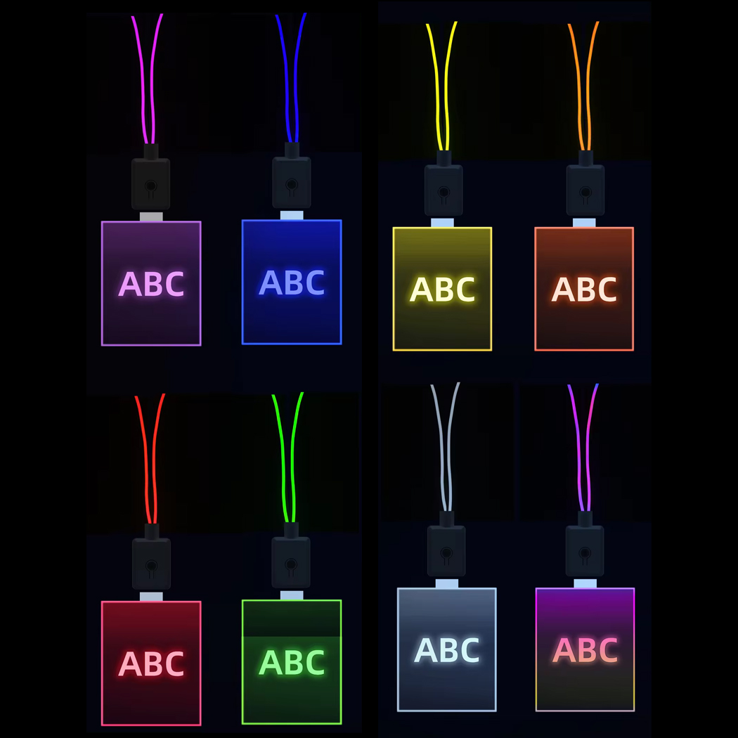 LED rechargeable Lanyards with acrylic badge   thumb 272