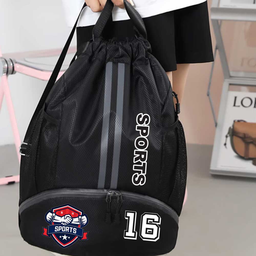 Sports Drawstring Backpack with wet separation pocket thumb 297