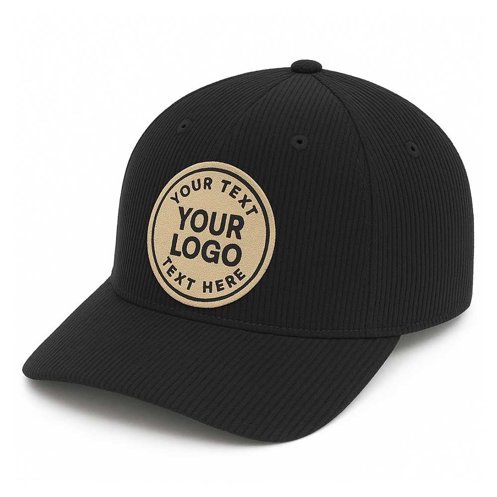 Classic 6-Panel Corduroy Cap with Embroidery Round Patch thumb 386