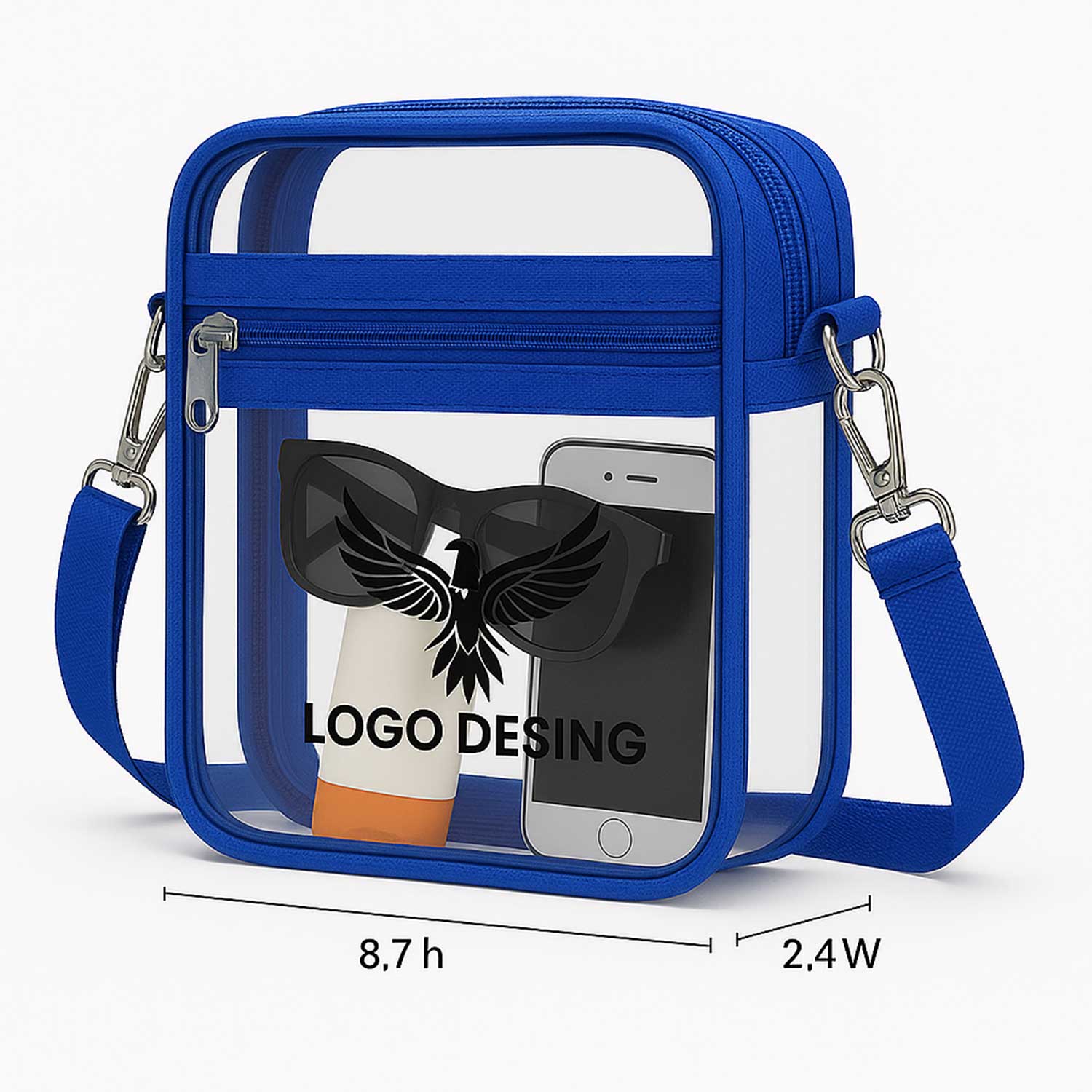 Clear Crossbody Bag with Adjustable Shoulder Strap thumb 400