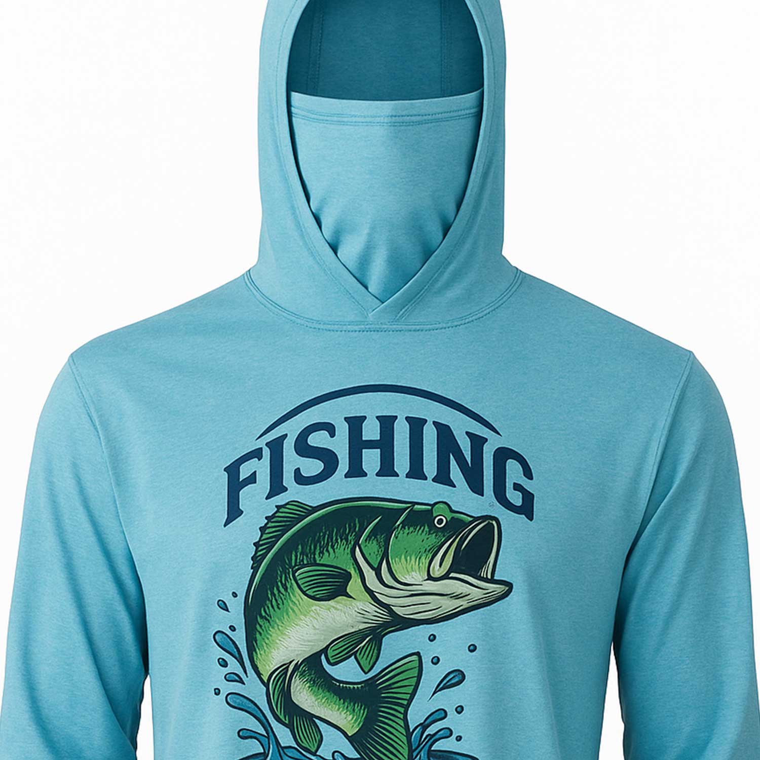 Fishing Long Sleeve Hoodie T-Shirt with Neck Gaiter thumb 405