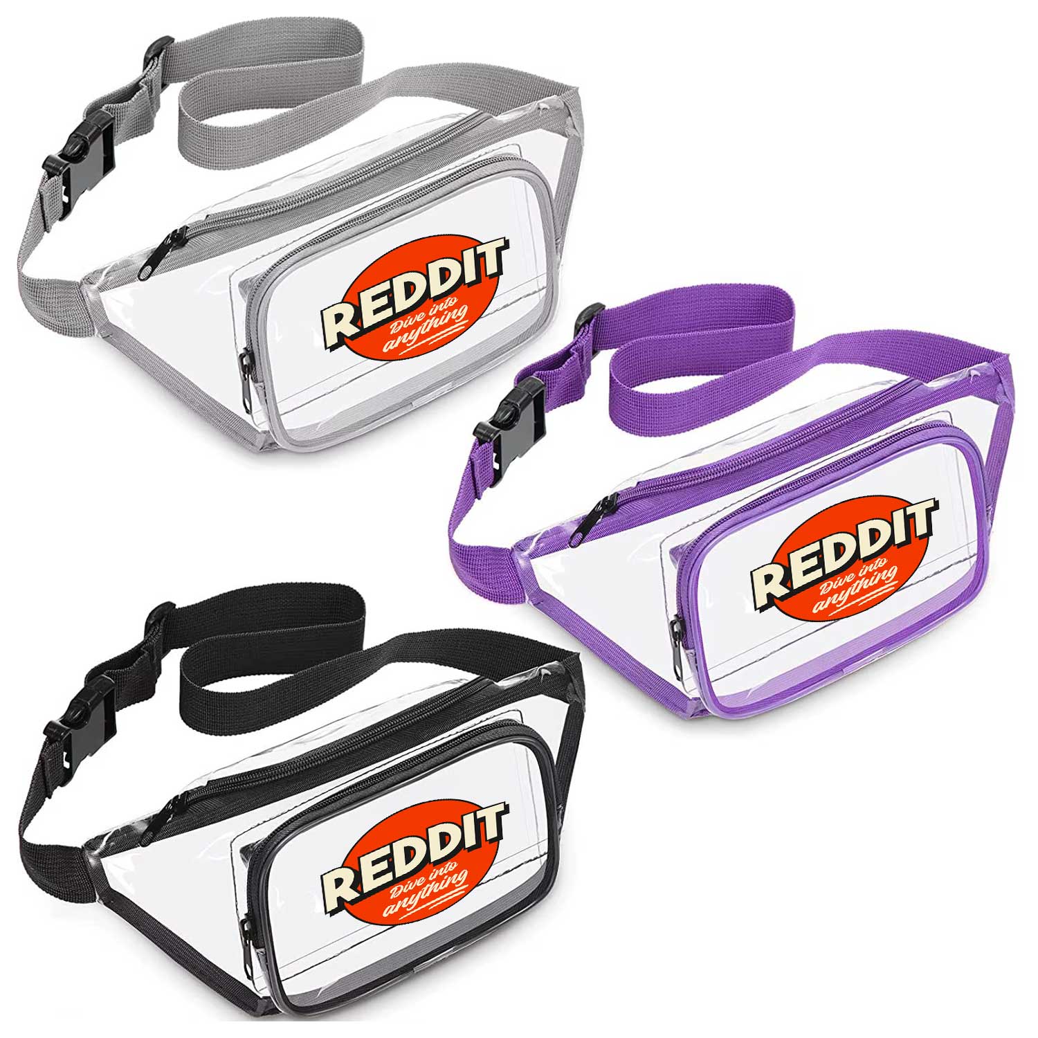 Transpaer Waterproof Fanny Pack Waist Bag