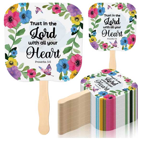 Bread Shape Paper Hand Held Fan with Wooden Handle thumb 456