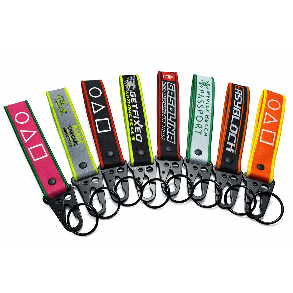 Heavy Duty Woven Embroidered Keyring thumb 492