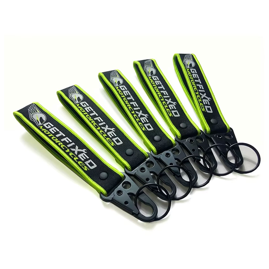 Heavy Duty Woven Embroidered Keyring thumb 503