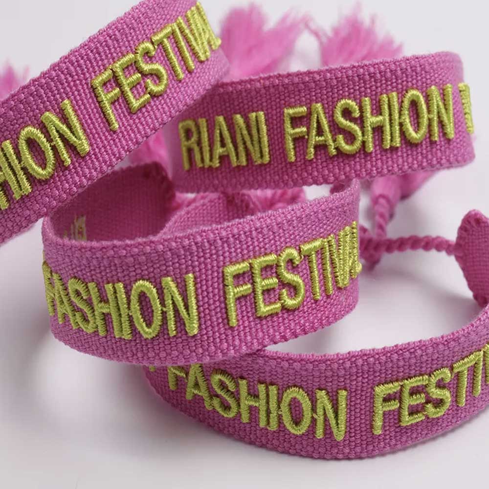 Woven Letters Embroidery Tassel Bracelet  thumb 173