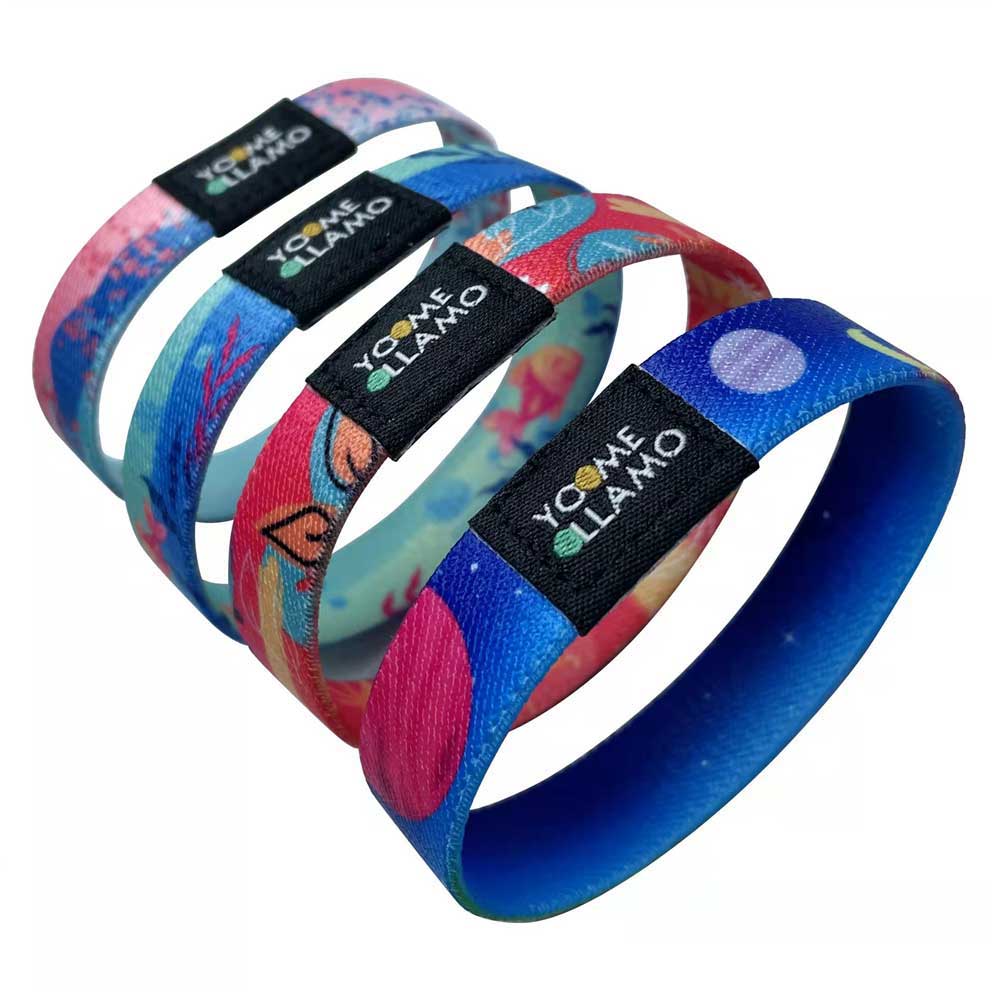 'Custom Elastic wristbands','Custom Elastic Fabric Wristbands'