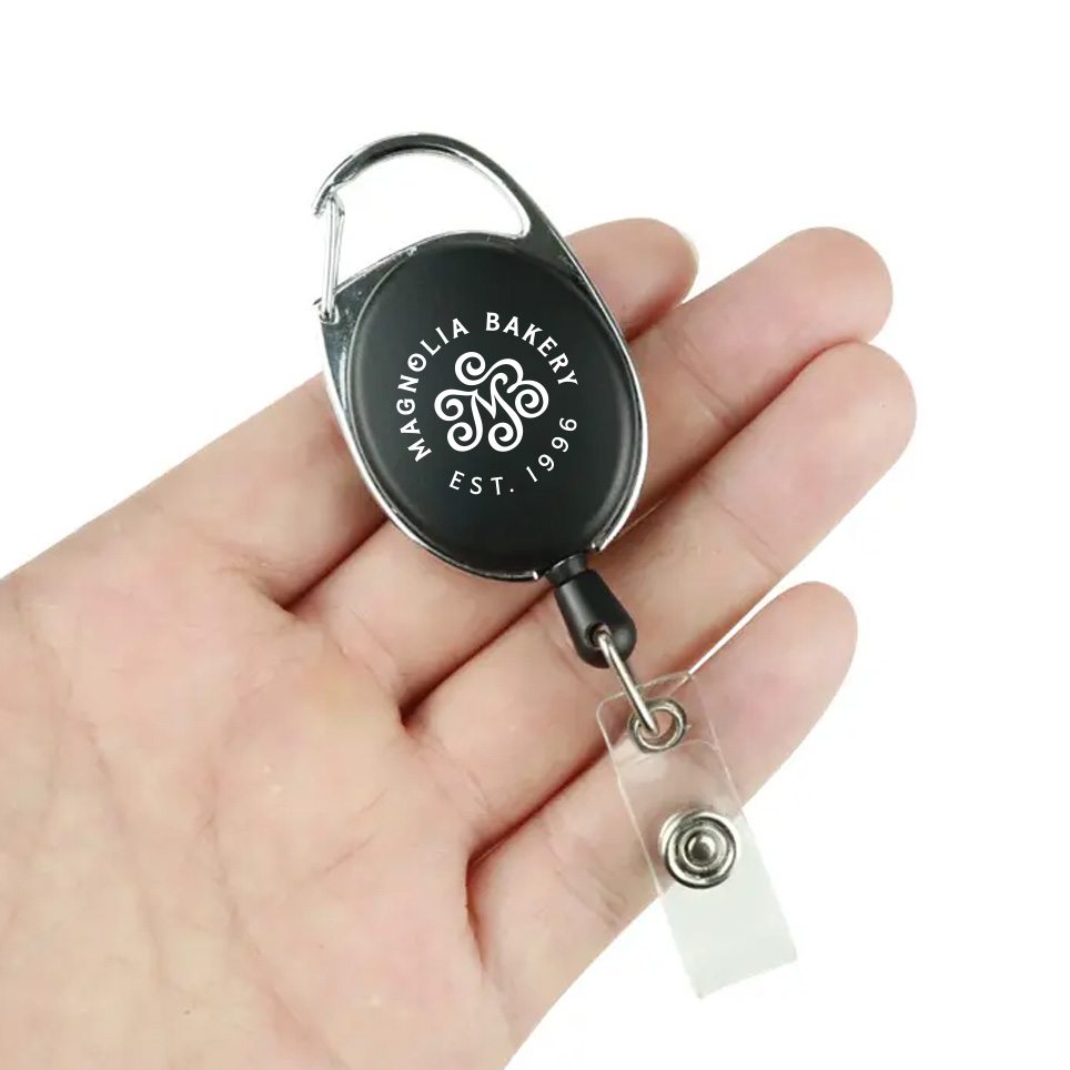 Carabiner Oval Badge Reel - Solid Color thumb 225