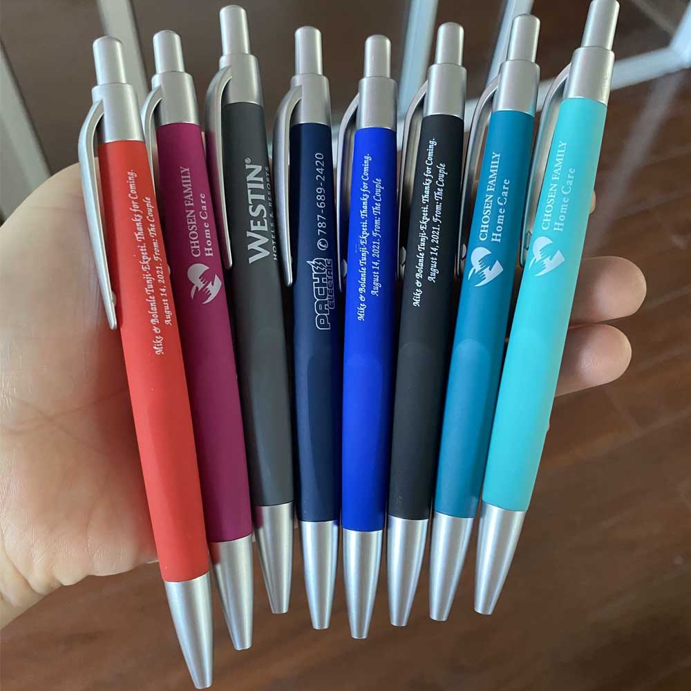 Rubber Coated Plastic Pen with Custom Logo thumb 361
