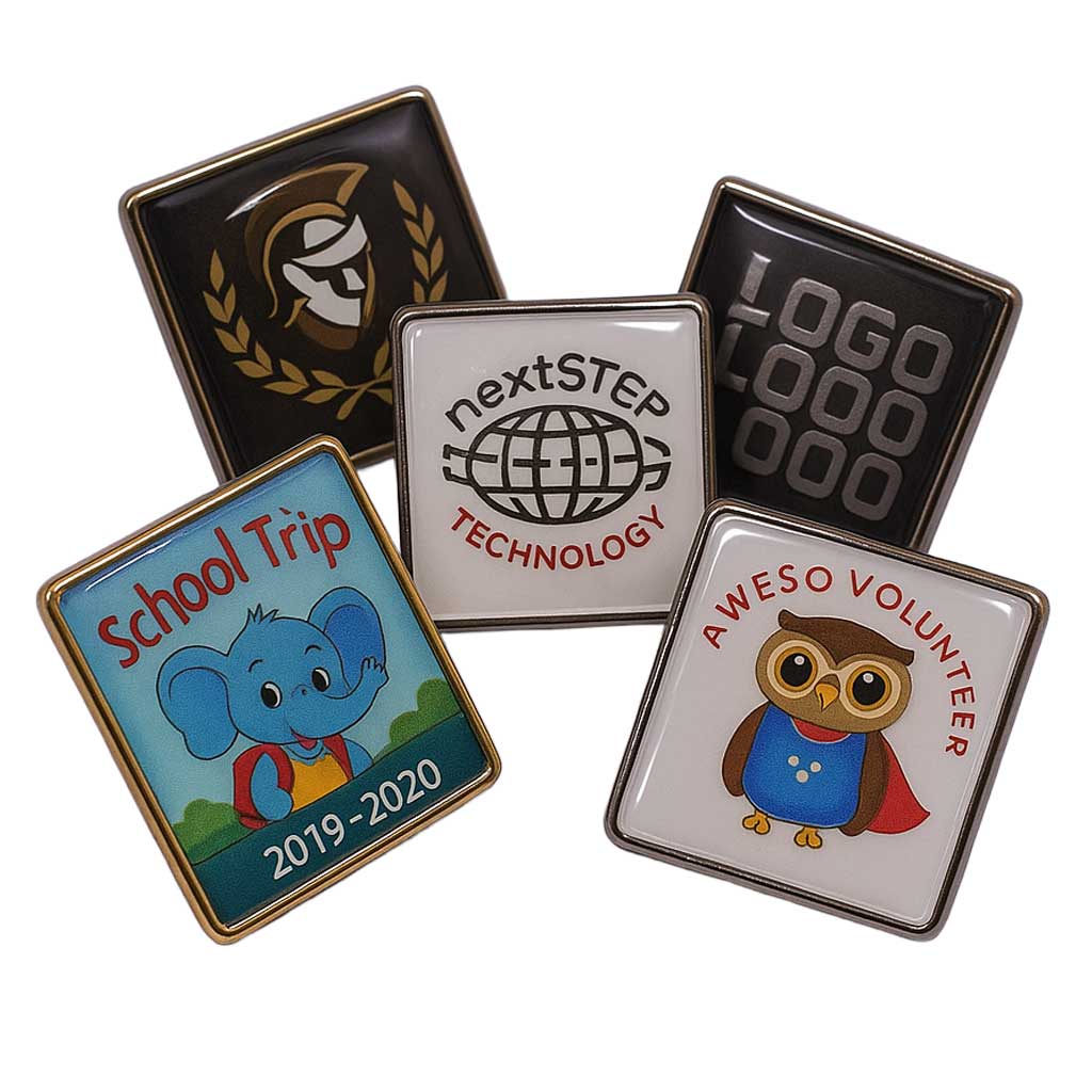 Customized Square Epoxy Lapel Pin