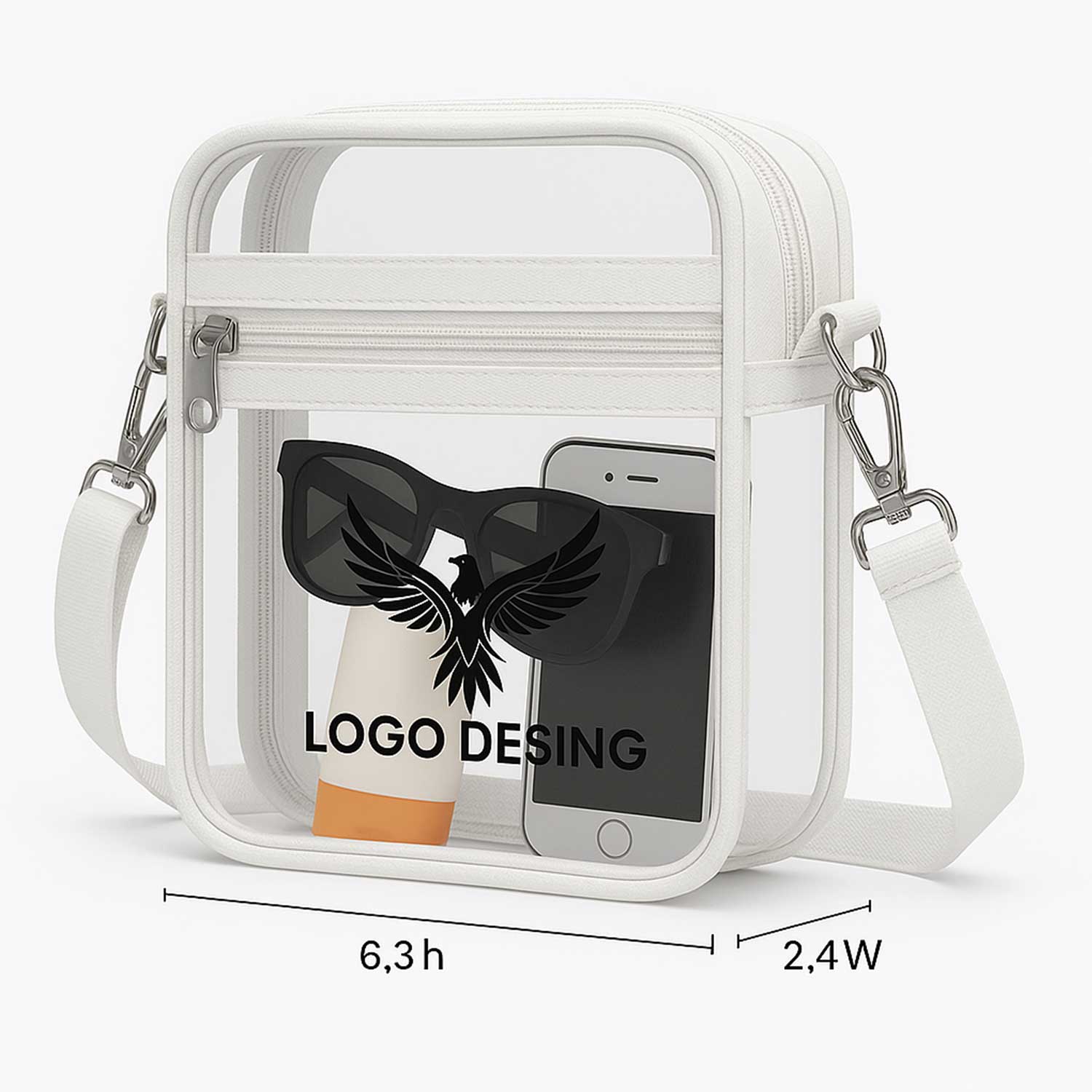 Clear Crossbody Bag with Adjustable Shoulder Strap thumb 401